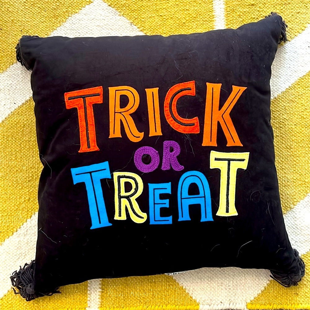 Trick or Treat Halloween Decor Pillow